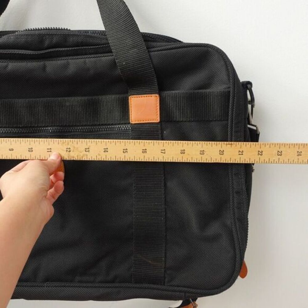 Vintage DIOR Travel Briefcase Document Bag XL Black Canvas Utility Zip Around - Picture 6 of 16